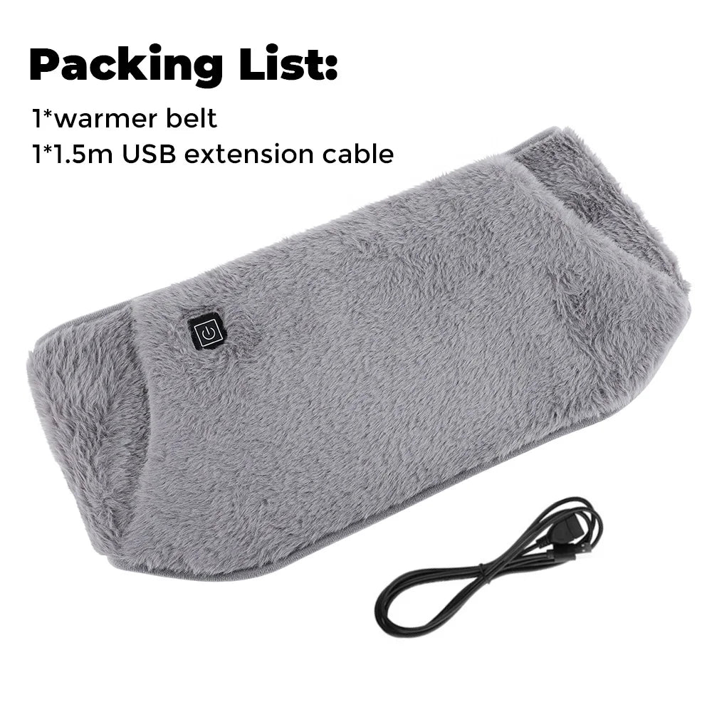Electric Heating Belt Waist Warmer – USB Rechargeable Hand Warmer & Hot Compress Pad for Abdomen, Lumbar & Menstrual Relief