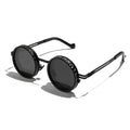 SHAUNA Metal Round Punk Sunglasses, ND9 Adjustable Dimming, Polarized UV400 Outdoor Fashion Glasses for Men & Women