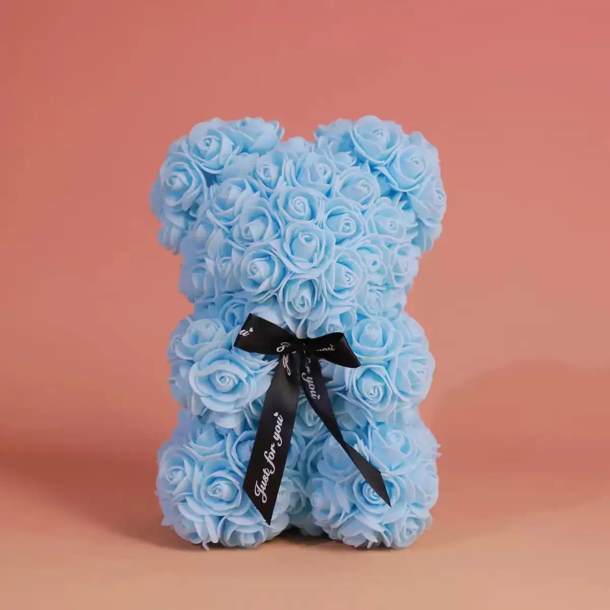 Artificial Rose Flower Teddy Bear 25cm with Box – Valentine’s Day Romantic Gift for Girlfriend, Anniversary, Wedding Party