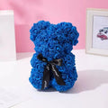 Artificial Rose Flower Teddy Bear 25cm with Box – Valentine’s Day Romantic Gift for Girlfriend, Anniversary, Wedding Party
