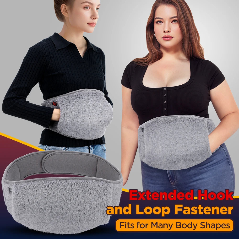 Electric Heating Belt Waist Warmer – USB Rechargeable Hand Warmer & Hot Compress Pad for Abdomen, Lumbar & Menstrual Relief
