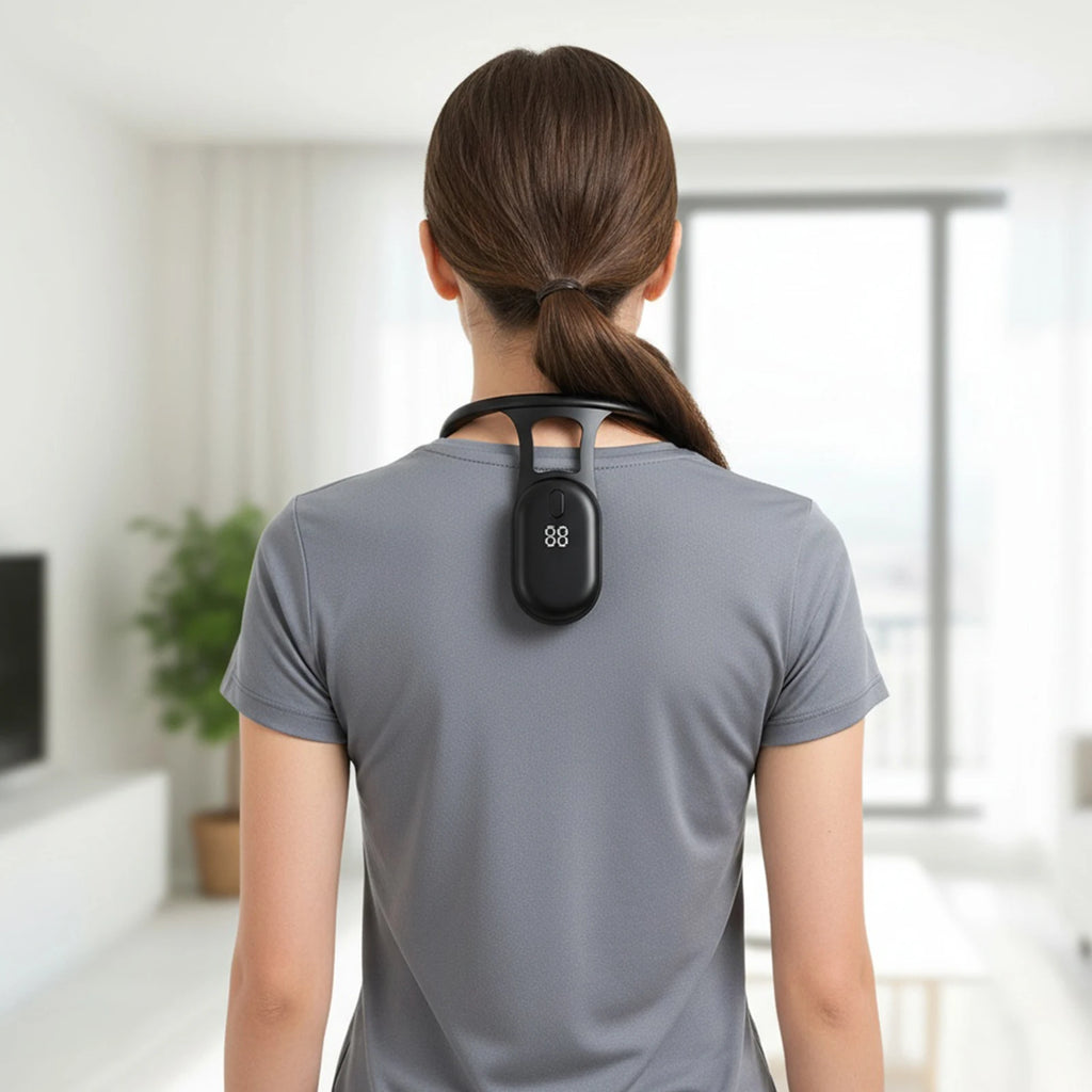 Posture Brace Trainer with Smart Vibration Reminder, Neck Hump Corrector, Real-Time Scientific Monitoring for Men & Women
