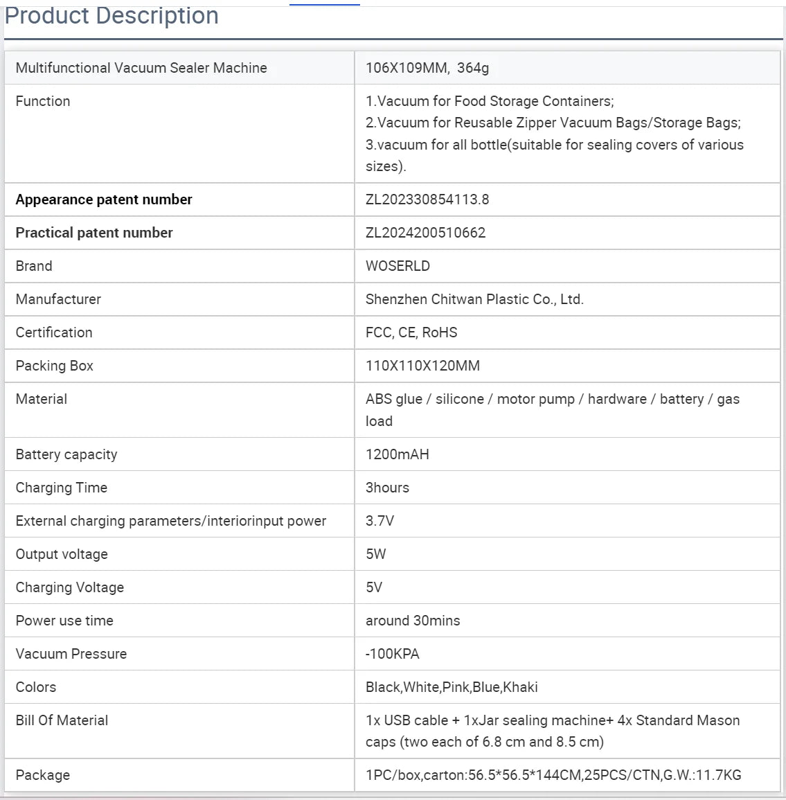 Automatic Electric Mason Jar Vacuum Sealer – Mini Pump Machine with Lids for Kitchen Food Storage