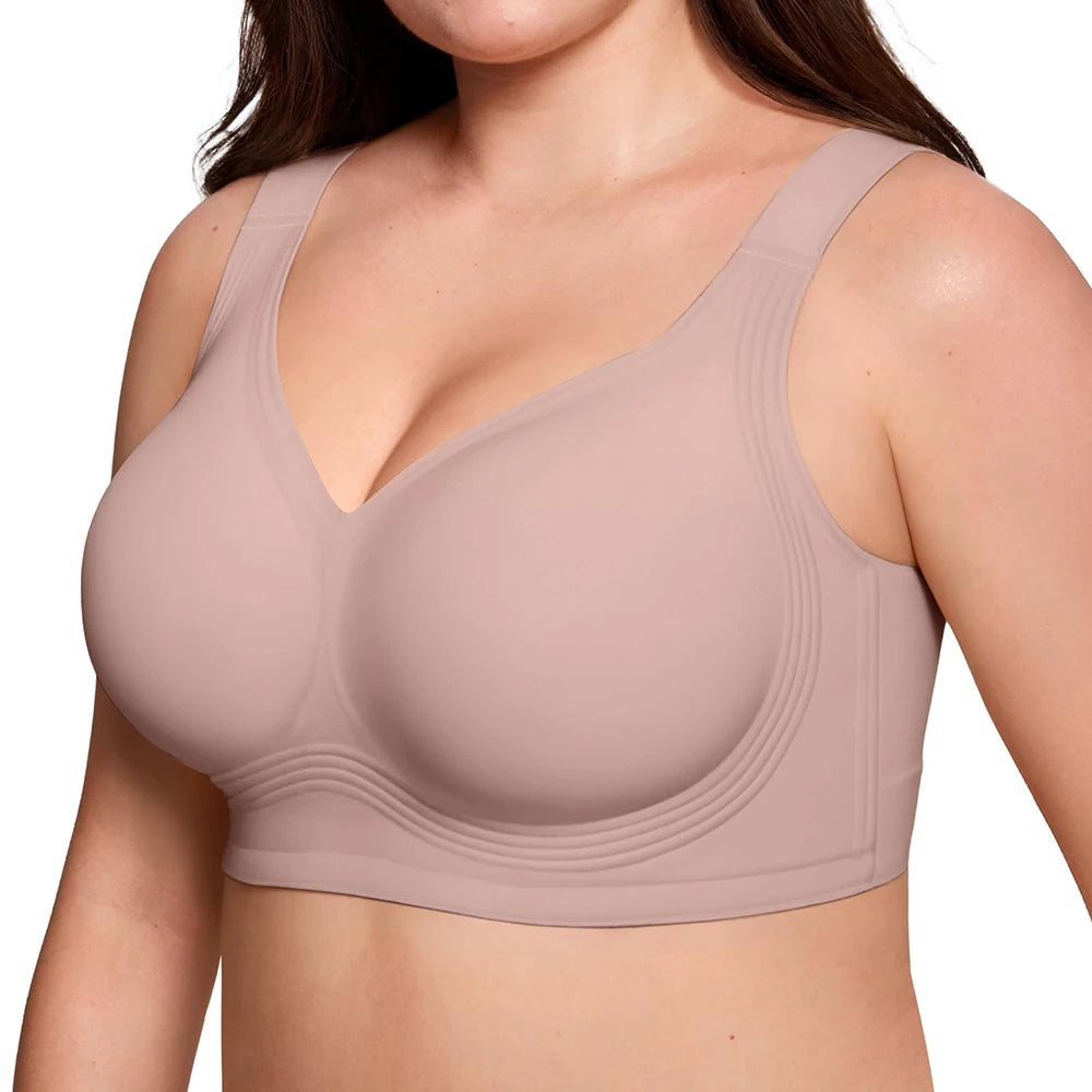 Women’s Seamless Wireless Jelly Bra, Push-Up Full Coverage Supportive Bralette