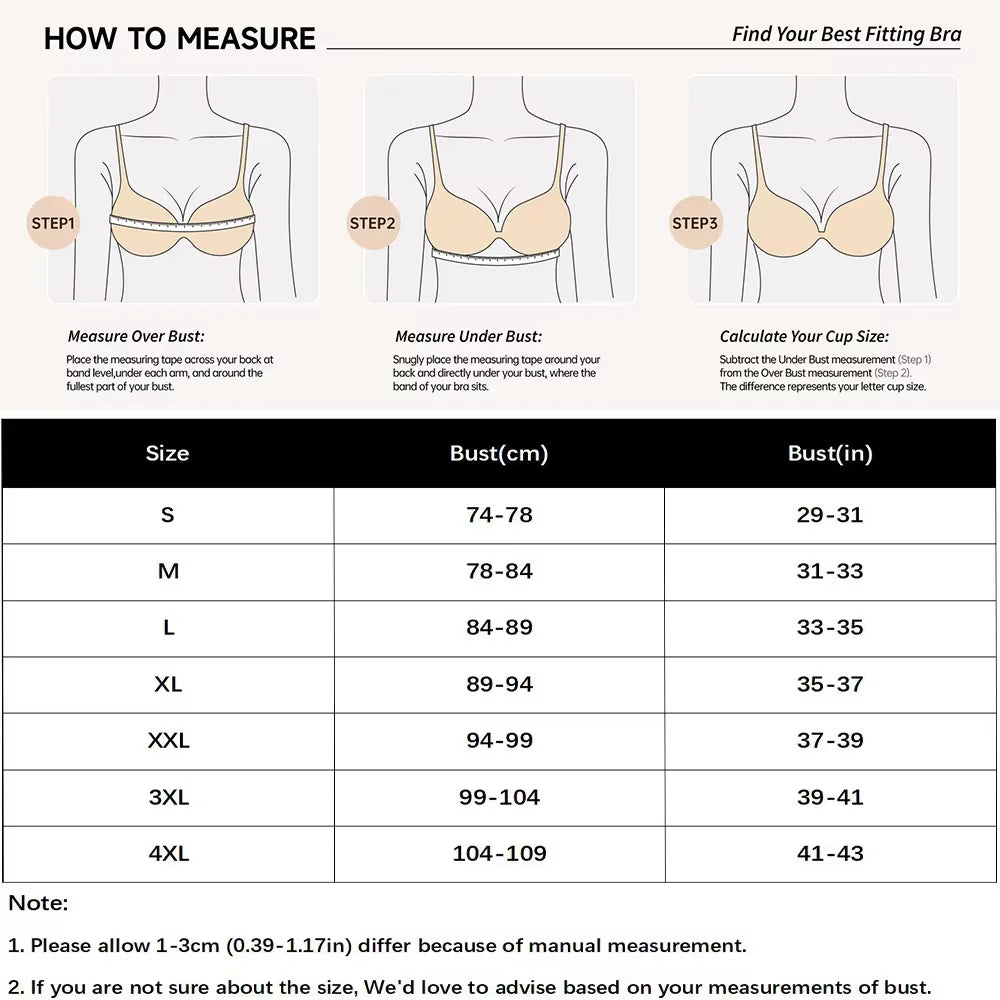 Women’s Seamless Wireless Jelly Bra, Push-Up Full Coverage Supportive Bralette