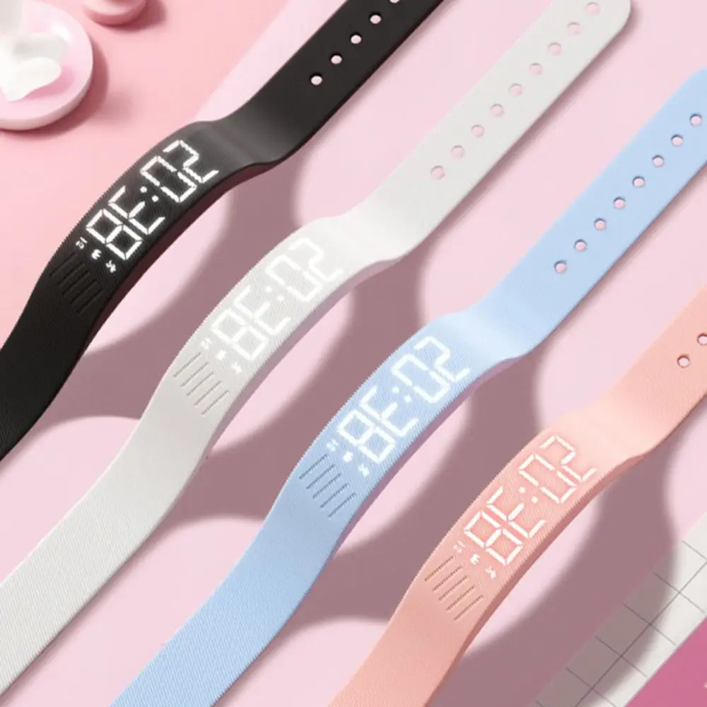 LED Digital Vibrating Alarm Watch – Waterproof, Adjustable Snooze, Built-In Pedometer