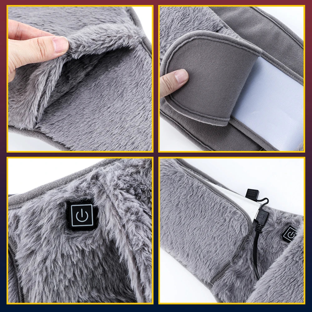 Electric Heating Belt Waist Warmer – USB Rechargeable Hand Warmer & Hot Compress Pad for Abdomen, Lumbar & Menstrual Relief