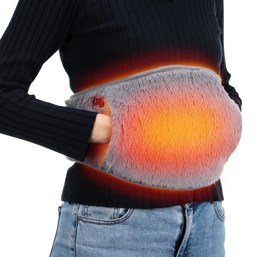 Electric Heating Belt Waist Warmer – USB Rechargeable Hand Warmer & Hot Compress Pad for Abdomen, Lumbar & Menstrual Relief