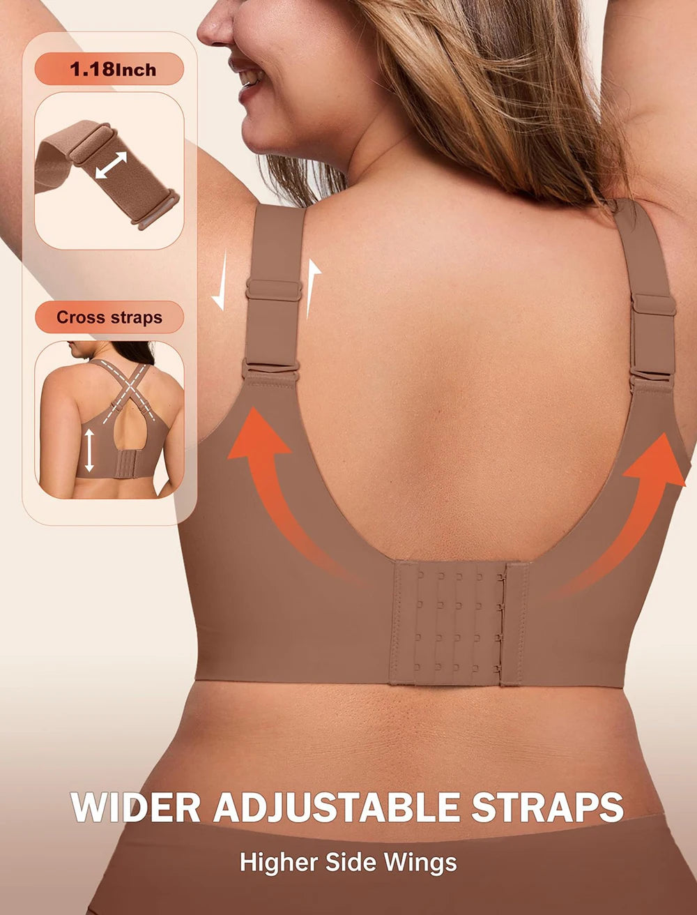 Women’s Seamless Wireless Jelly Bra, Push-Up Full Coverage Supportive Bralette