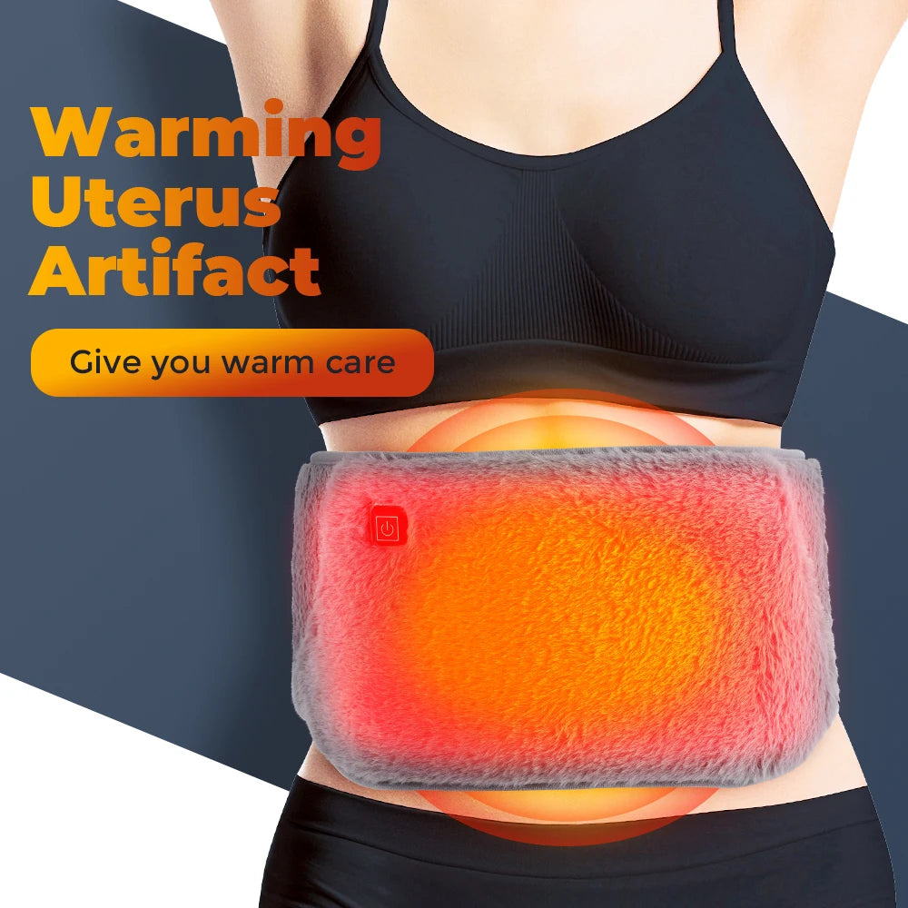 Electric Heating Belt Waist Warmer – USB Rechargeable Hand Warmer & Hot Compress Pad for Abdomen, Lumbar & Menstrual Relief