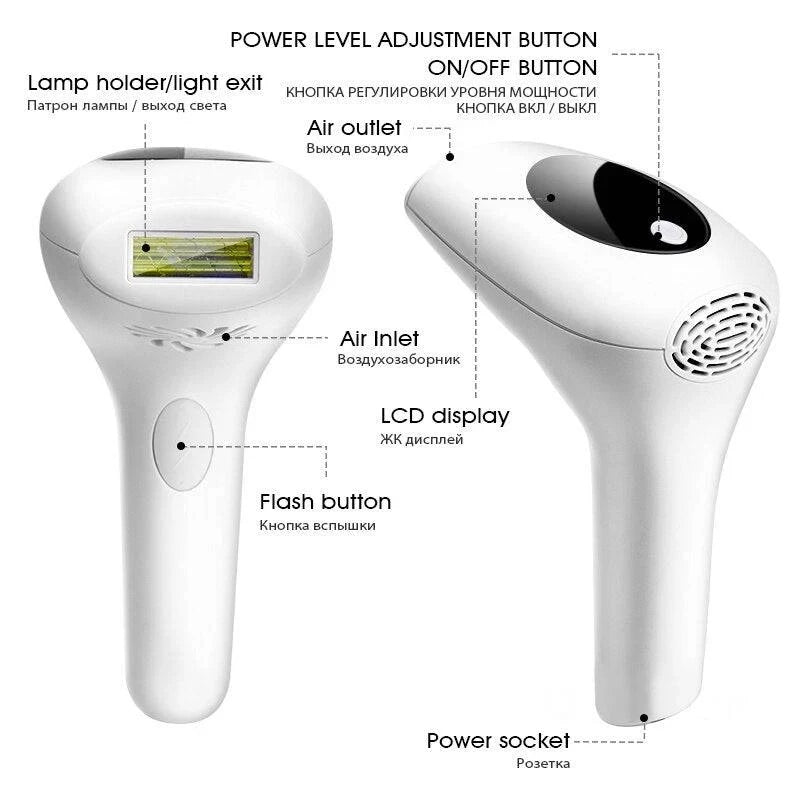 Professional IPL Hair Removal Instrument – 900,000 Flashes, Painless Permanent Hair Reduction for Full Body